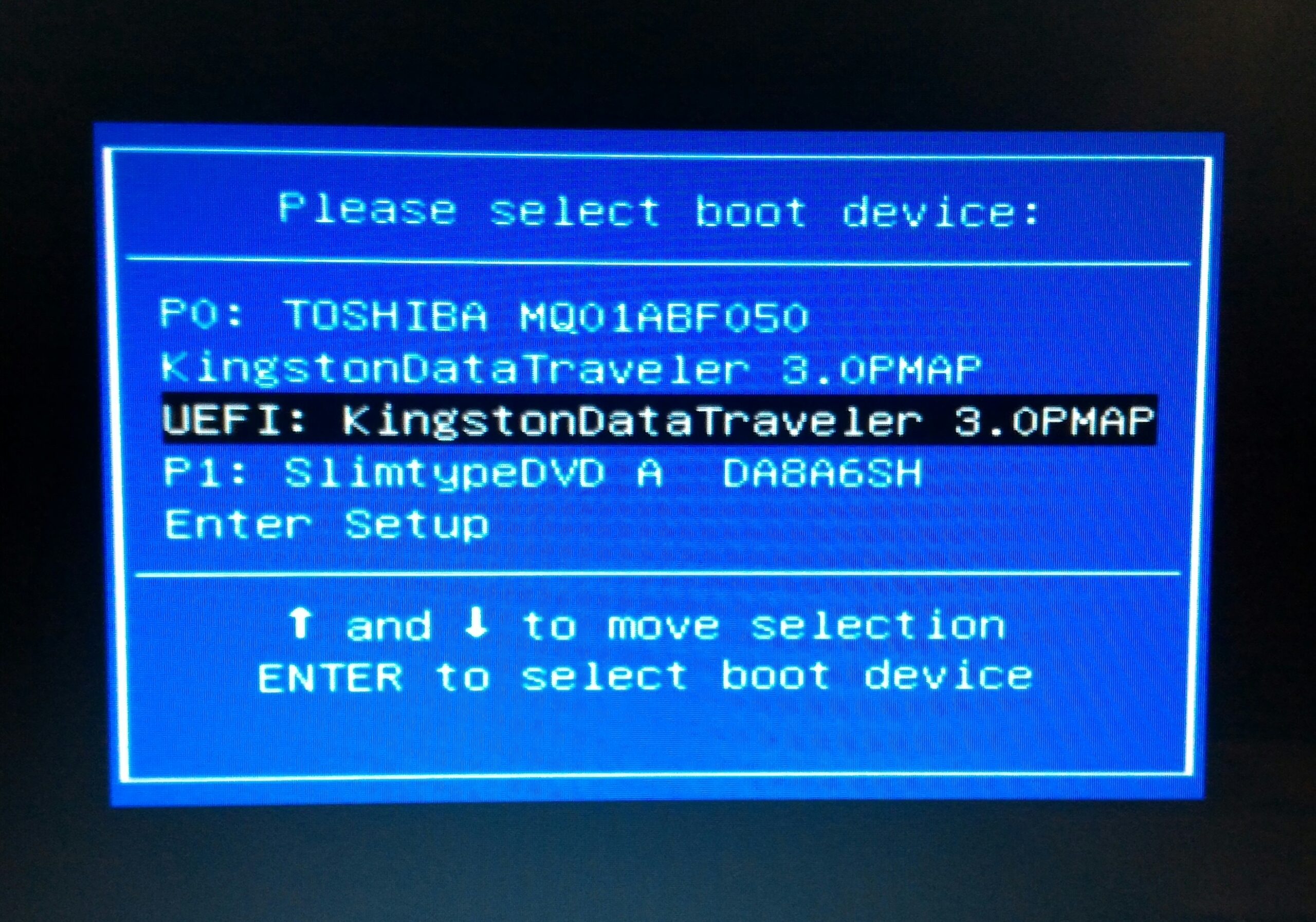 Как boot menu поменять диск загрузки